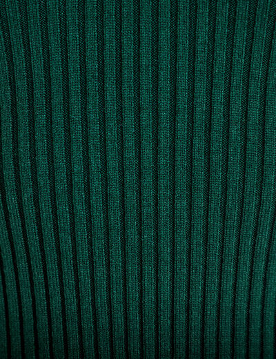 Robe tricot patineuse c&ocirc;tel&eacute;e vert fonc&eacute; femme