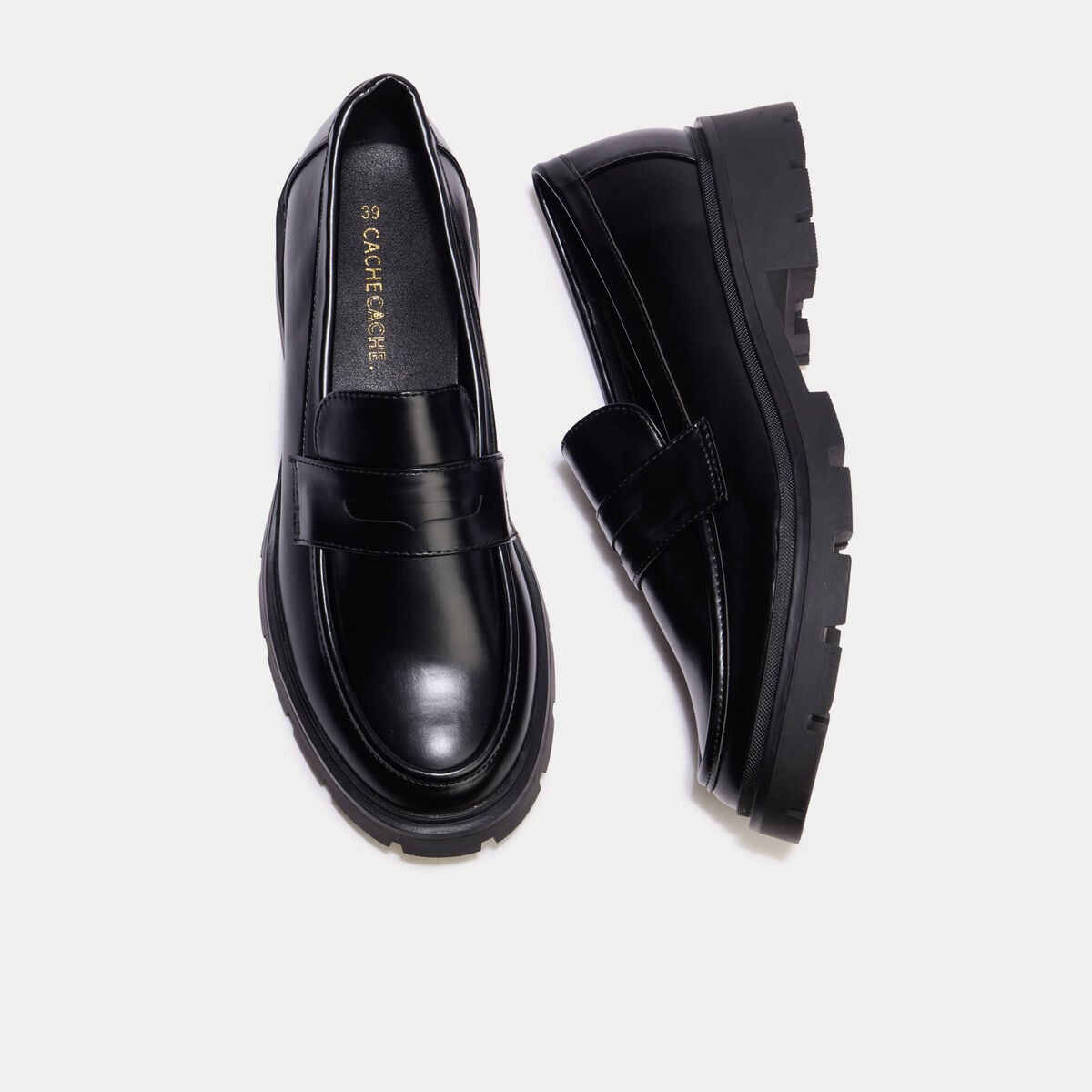 Mocassins noir femme