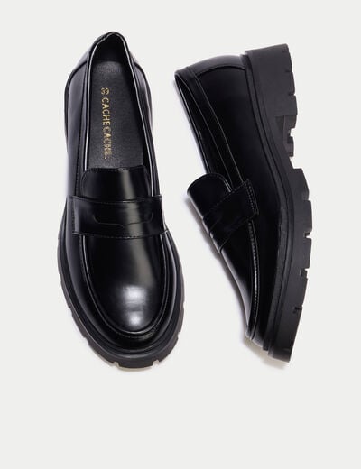 Mocassins noir femme
