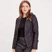 Veste blazer ajustée bleu marine femme
