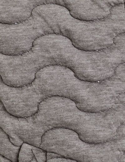 Veste matelassé zippé gris clair femme