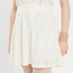 Jupe évasée broderie anglaise ecru femme