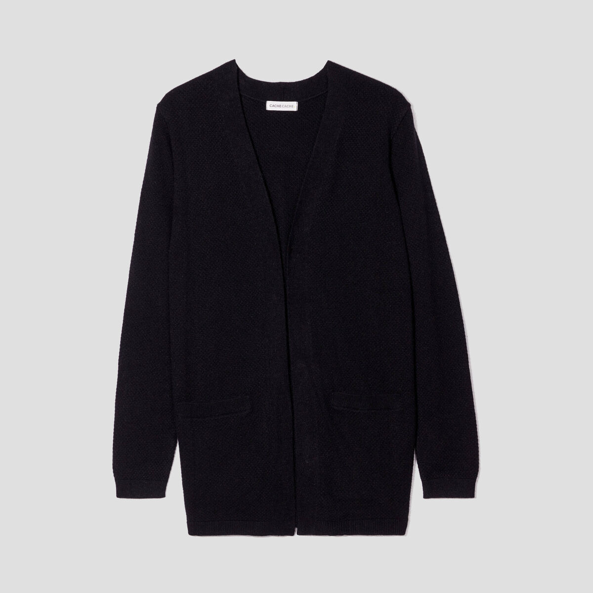 Gilet manches longues noir femme
