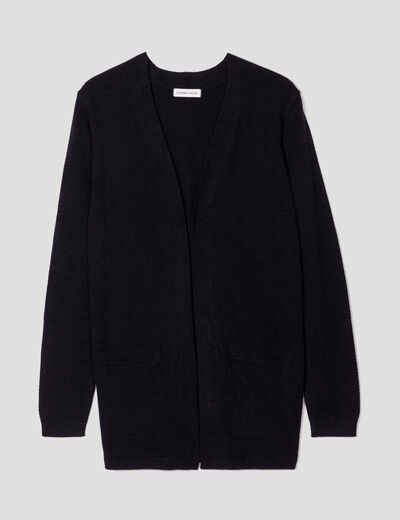 Gilet manches longues noir femme