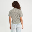 Blouse col polo vert olive femme