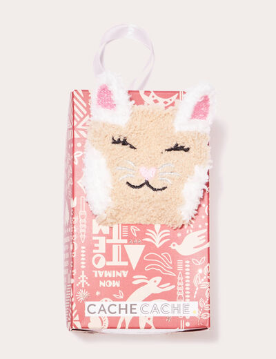 Boîte cadeau chaussettes fantaisie sable femme