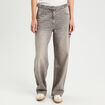 Jeans large avec pattes denim gris femme