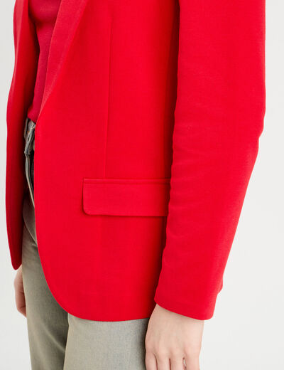 Veste blazer cintrée rouge femme
