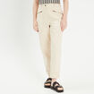 Pantalon cargo bas resserré sable femme