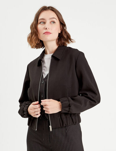 Veste zippée noir femme