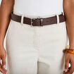 Pantalon chino 7/8&egrave;me taille &eacute;lastiqu&eacute;e blanc femme