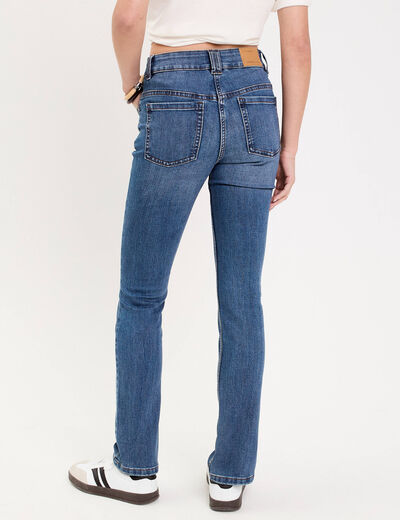 Jean droit regular taille standard denim stone femme