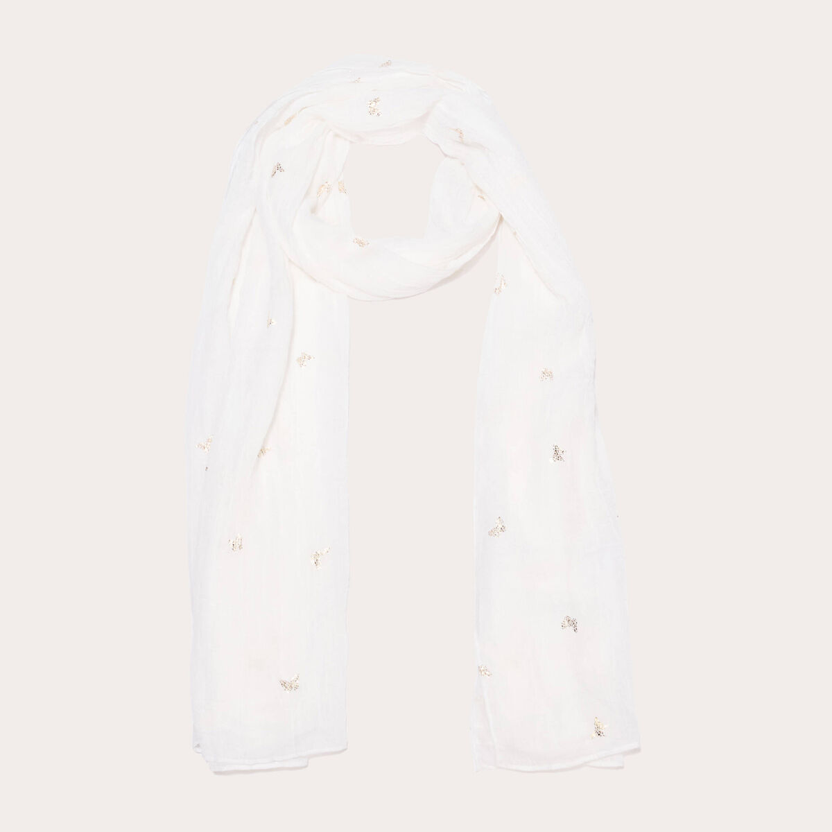 Foulard blanc femme
