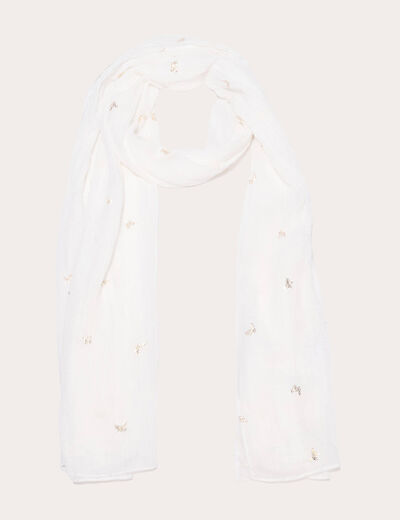 Foulard blanc femme
