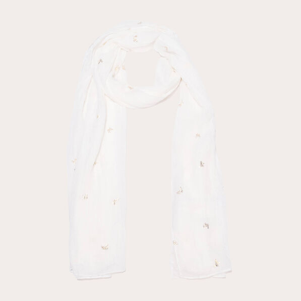 Foulard blanc femme
