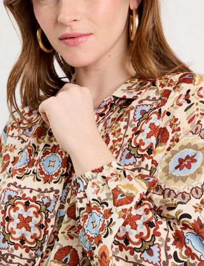 Blouse manches longues blanc femme