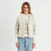 Veste sans manches ecru femme