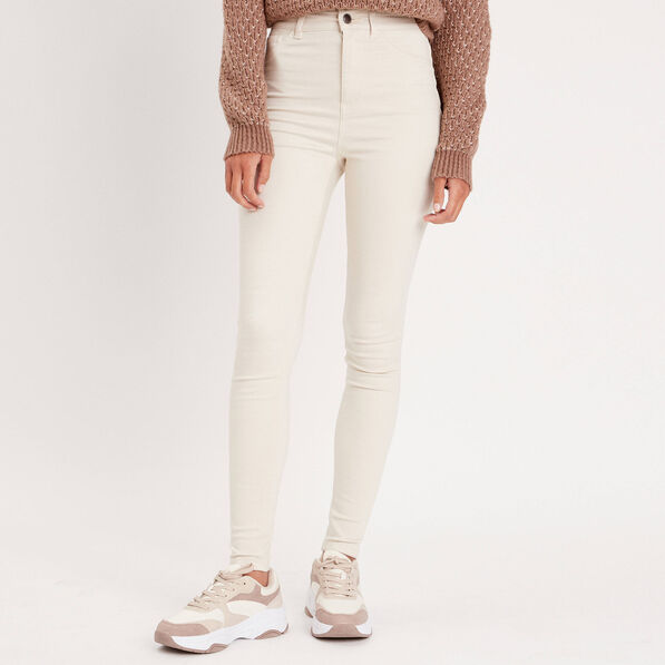 jeans thermique skinny sable femme Jeans thermique skinny sable femme
