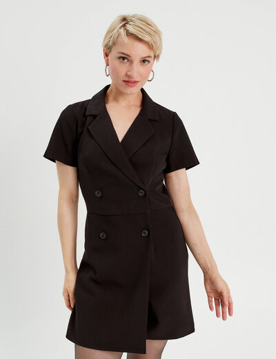 Combishort effet robe noir femme