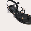 Sandales plates noir femme