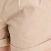 Short chino ceinturé sable femme