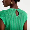 D&eacute;bardeur ajour&eacute; vert femme