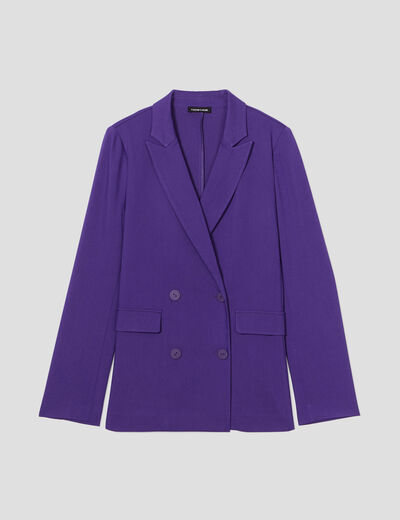 Veste esprit blazer droite violet femme