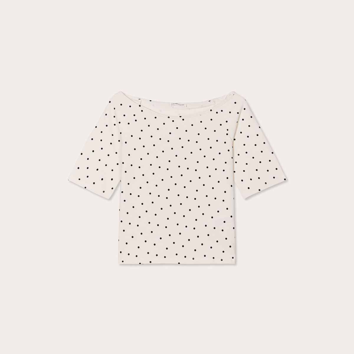T-shirt col bateau blanc femme
