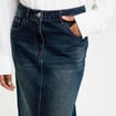 Jupe crayon taille standard bleu fonc&eacute; femme
