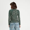 T-shirt col montant vert femme