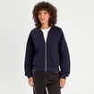 Veste matelassé zippé bleu marine femme