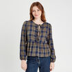 Blouse avec noeuds vert kaki femme