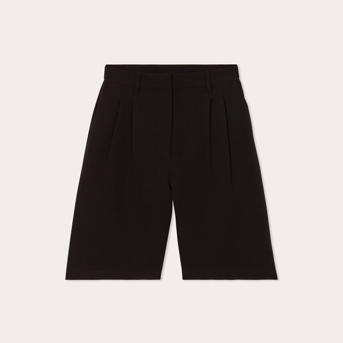 Bermuda large pinces noir femme