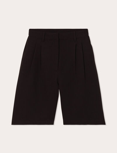 Bermuda large pinces noir femme