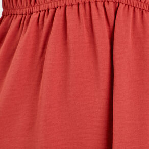 Robe évasée taille élastiquée vieux rose femme
