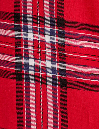 Blouse avec volants rouge femme