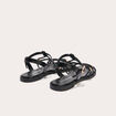 Sandales plates noir femme