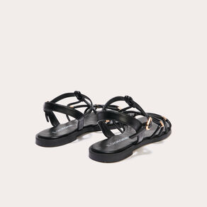 Sandales plates noir femme