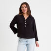 Blouse manches longues noir femme