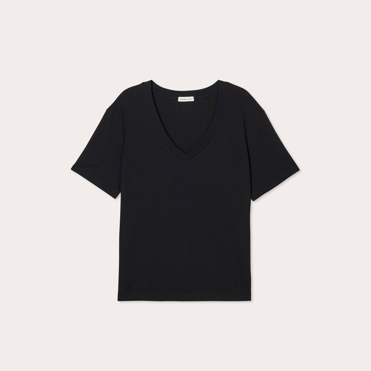 T-shirt manches courtes noir femme