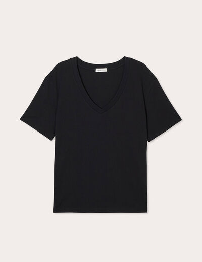 T-shirt manches courtes noir femme