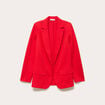 Veste blazer cintr&eacute;e rouge femme