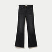 Jean bootcut avec ceinture amovible denim noir femme