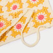 Foulard crochet orange femme