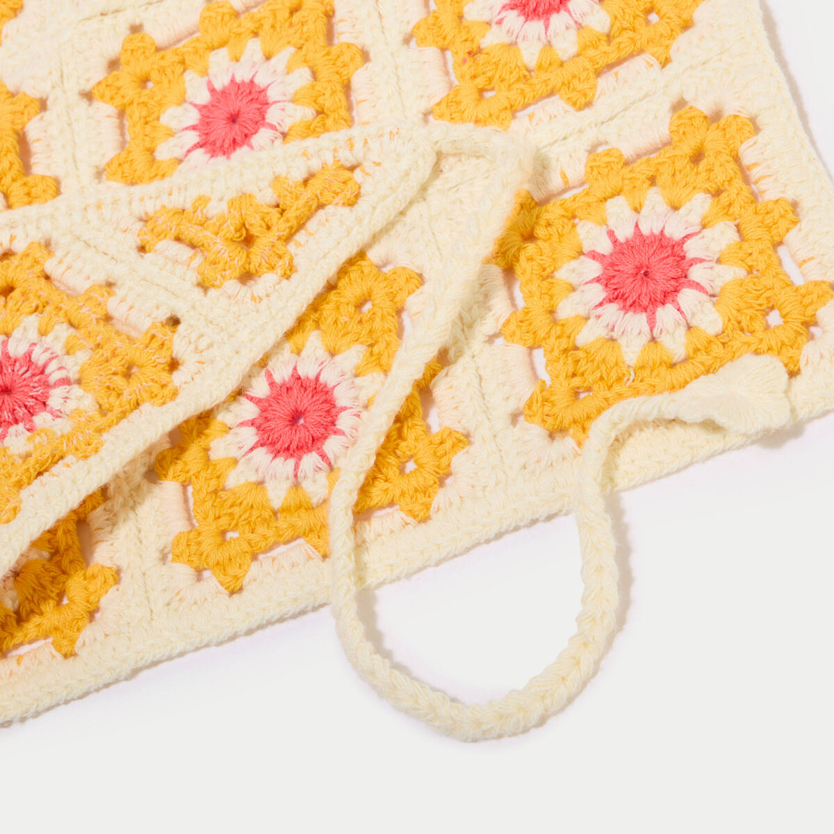 Foulard crochet orange femme