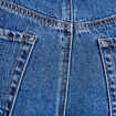Jupe-short droite en jean denim stone femme