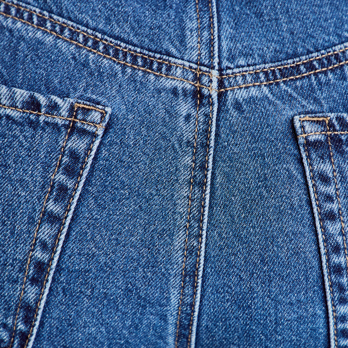 Jupe-short droite en jean denim stone femme