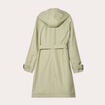 Manteau mi-long à capuche vert kaki femme
