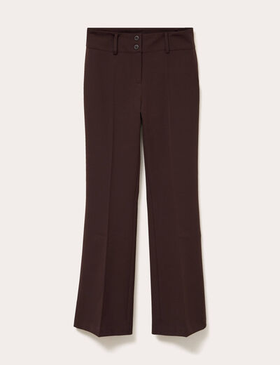Pantalon flare marron fonc&eacute; femme