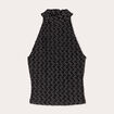Débardeur col montant noir femme
